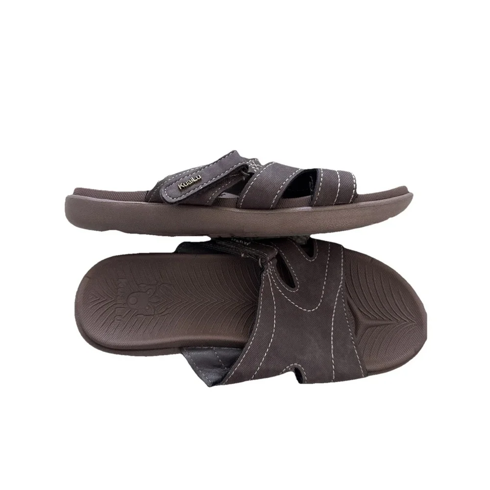NWT Kuailu Women's Brown‎ Orthopedic Slide Sandals – Size 9 Slip-On Adjustable